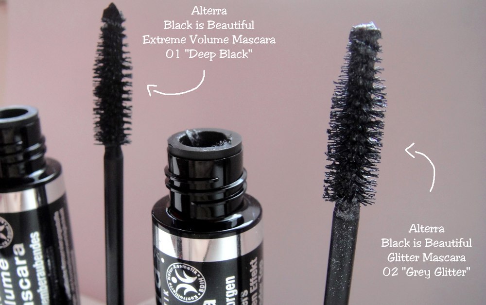 Alterra LE Black is Beautiful vegan Mascara Grey Glitter Deep Black