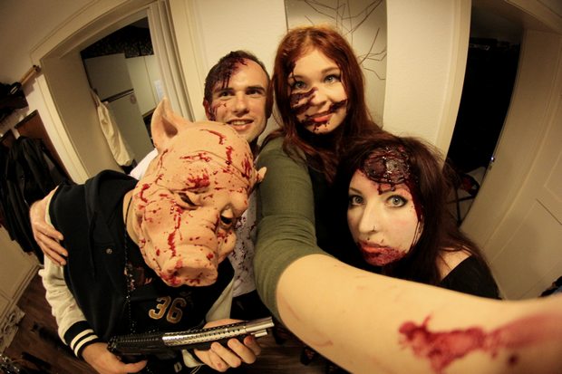 halloween vegan kosmetik zombie wunde kunstblut blut erbse pseudoerbse bengtrock celilander zombiekatze