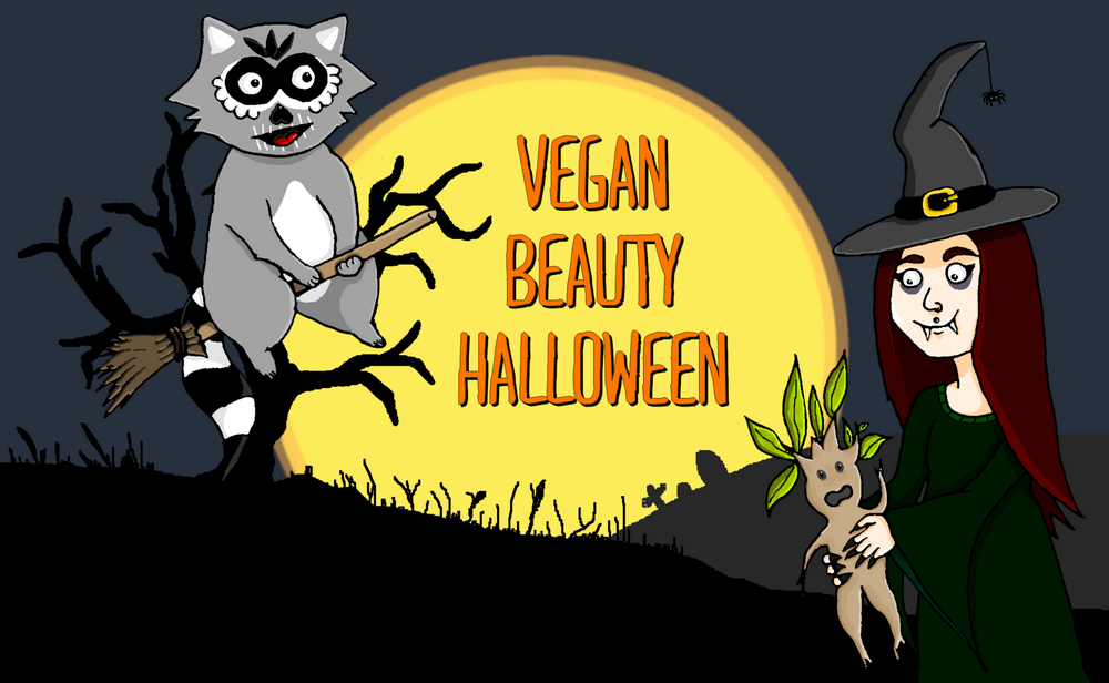 Vegan Beauty Halloween kosmetik vegan Erbse Waschbaer 2015 klein und heller