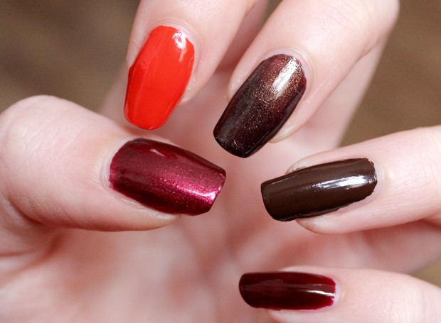 vegan leaf autumn nail polish herbst nagellack kosmetik brown orange red cruelty free black bird p2 elf priti nyc (3)