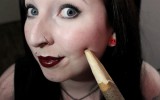 slayerette erbse halloween buffy make up vegan faith slayer jägerin kostüm hihi