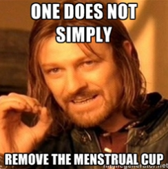 One does not simply Remove the menstrual cup   one does not simply a   Meme