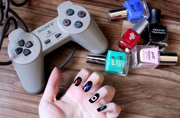 nageldesign nailart vegan tierversuchsfrei cruelty free playstation nerd geek video games gaming nail polish nagellack p2 deborah lippmann priti nyc