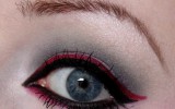 amu make up winter look outlook 2014 magi mania kosmetik vegan rot red black schwarz blue eyes 1