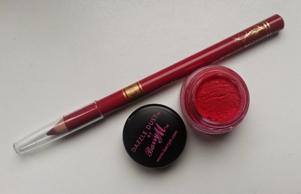 rot lidschatten red eyeshadow dazzle dust vegan barry m kosmetik