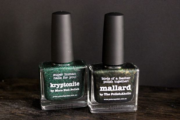 picture polish makeupland vegan nagellack 5 free kosmetik grün green kryptonite mallard