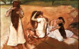 Three_women_combing_their_hair low poo no poo shampoo vegan tierversuchsfrei naturkosmetik cruelty free