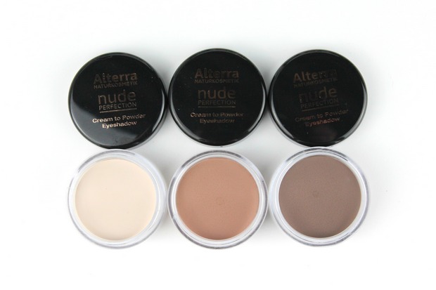 Alterra Nude Perfection Rossmann limitierte Edition LE vegan Naturkosmetik Swatch Swatches Lidschatten cream to powder