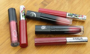 Rote Liquid Lipsticks vegan Pretty Zombie Cosmetics Black Moon Cosmetics Lethal Cosmetics Red Indie